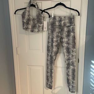Spiritual Gangster Snakeskin Devotion brami and leggings co-ord set xsmall NWOT